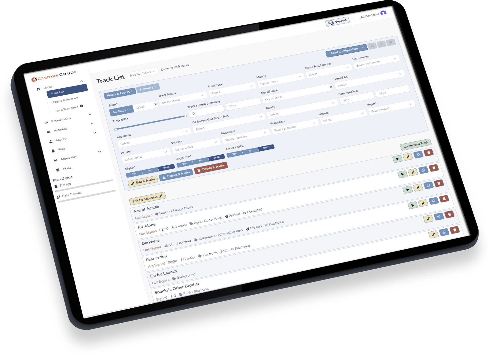 Composer Catalog Online